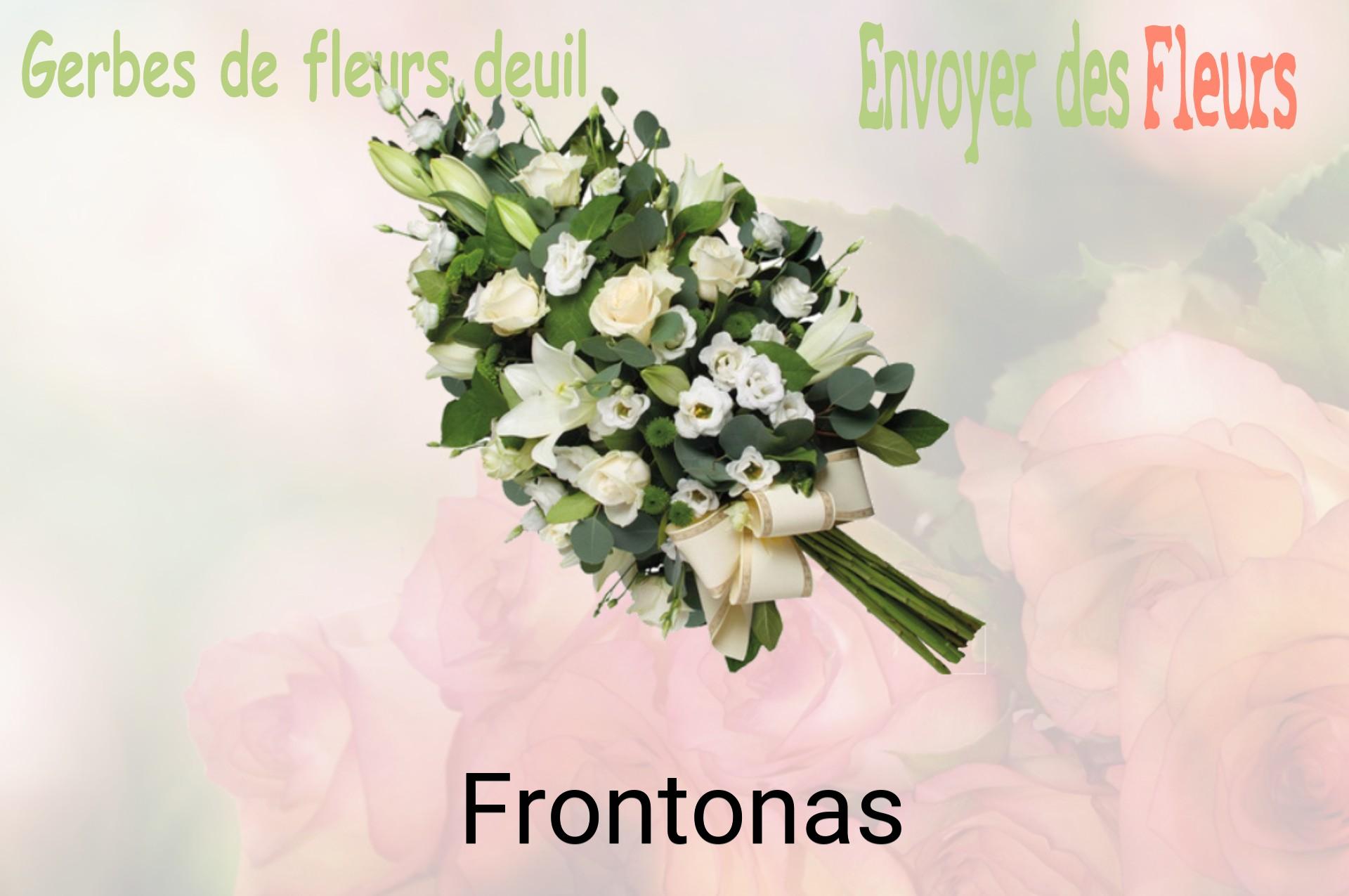Gerbe de fleurs de deuil livrée à Frontonas